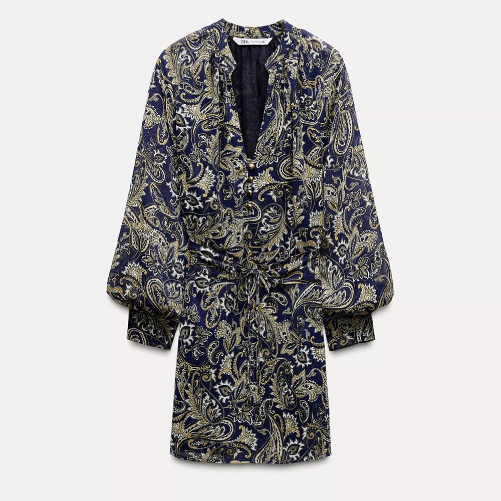 Women’s Zara paisley print mini dress